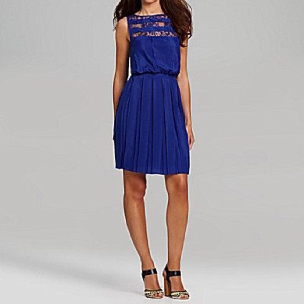 Gibson Latimer Royal Blue Lace Detail Dress sz12